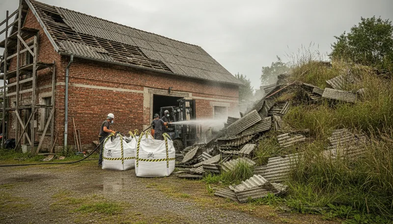 Atelier et stock de plaques abandonné depuis six ans, Creutzwald, secteur de la Houve